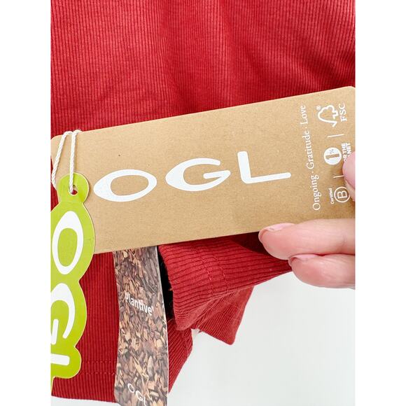 OGL Top Size S NEW Plantive Crewneck Cut-out Bandless Brami Tank Orange - Picture 3 of 12